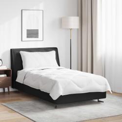 Duvet d'&eacute;t&eacute; simple avec oreiller 2 pcs Blanc Microfibre