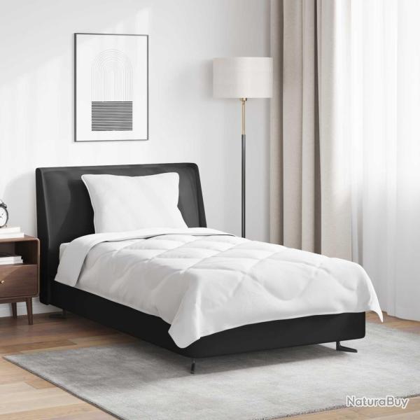 Duvet toutes saisons avec oreiller 2 pcs Blanc Microfibre