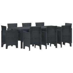 Ensemble de salle &agrave; manger pour 9 pcs Anthracite