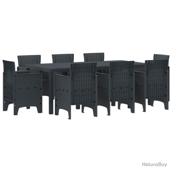 Ensemble de salle � manger pour 9 pcs Anthracite