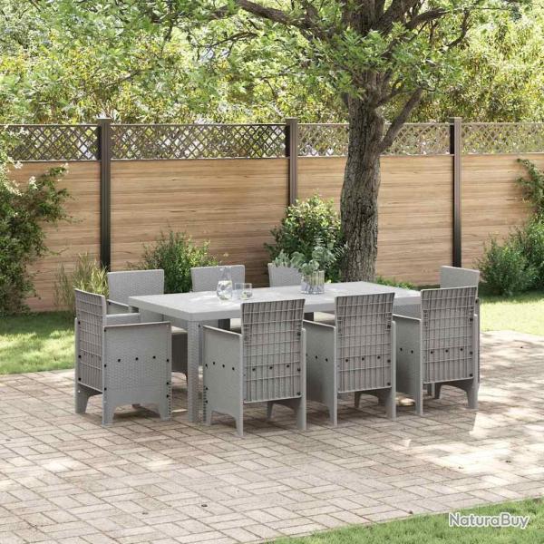 Ensemble de salle � manger pour 9 pcs Gris clair