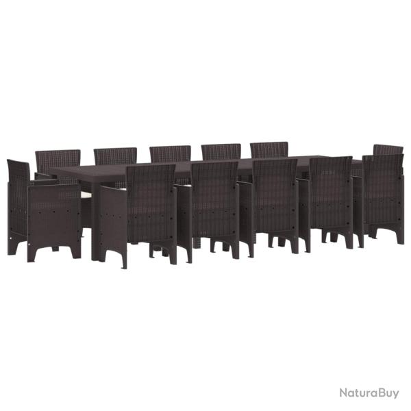 Ensemble de salle � manger pour 13 pcs Marron Rotin