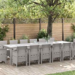 Ensemble de salle &agrave; manger pour 15 pcs Gris clair