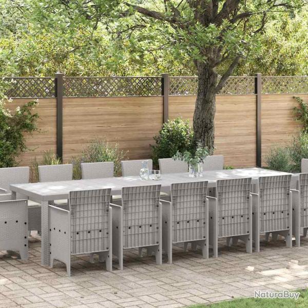 Ensemble de salle � manger pour 15 pcs Gris clair