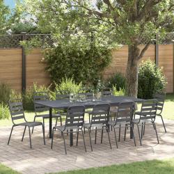 Ensemble de salle &agrave; manger pour 11 pcs Anthracite