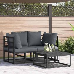 Ensemble de canap&eacute; de 3 pcs Noir M&eacute;tal