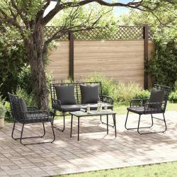 Ensemble de meubles de 4 pcs Noir et anthracite