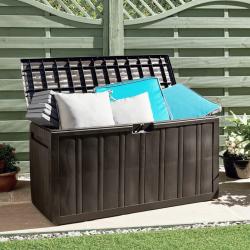 Bo&icirc;te &agrave; coussins Marron 117x45,5x57,5 cm 270 L