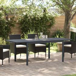 Table &agrave; d&icirc;ner d'ext&eacute;rieur Anthracite 210 x 90 x 73 cm Acier