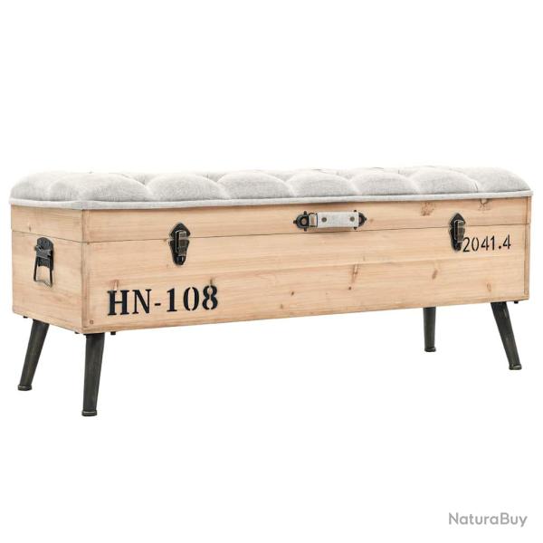 Banc de rangement 110 cm Bois de sapin massif