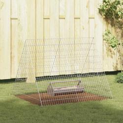 Cage &agrave; poules Argent 110 x 100 x 85 cm Acier galvanis&eacute;