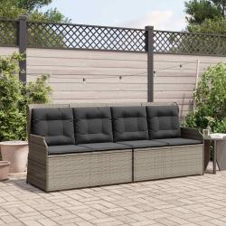 Banc de avec coussin Gris polyrotin