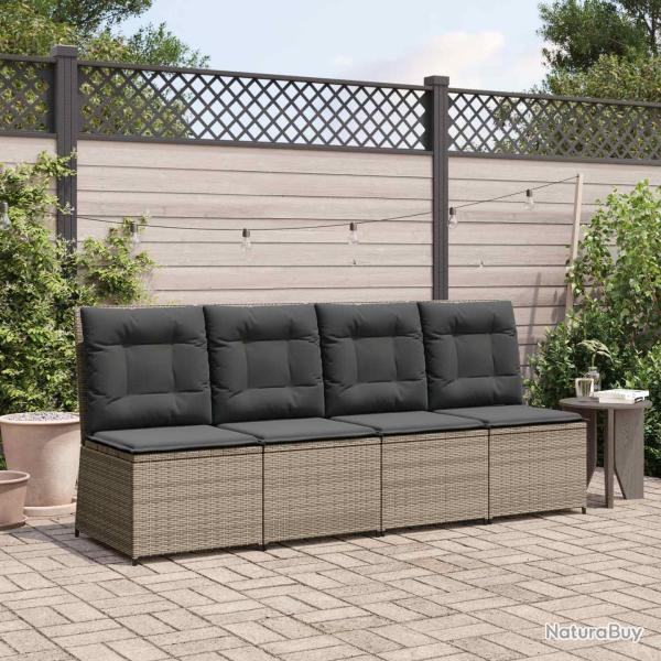 Canap� de avec coussin Gris polyrotin