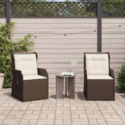 Banc de 2 pcs Marron polyrotin