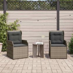 Banc de 2 pcs Gris polyrotin