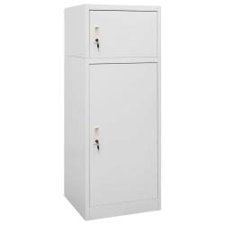 Armoire &agrave; selles Gris clair 53x53x140 cm Acier