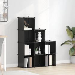 Cubes de rangement 9 pcs Noir PP