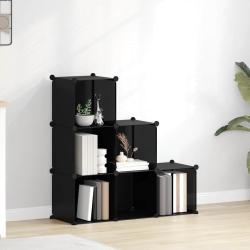 Cubes de rangement 6 pcs Noir PP