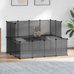 Cage pour petits animaux Noir 143x107x93 cm PP et Acier