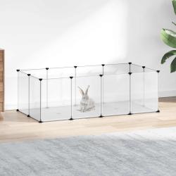 Cage pour petits animaux Transparent 144x74x46,5 cm PP et Acier