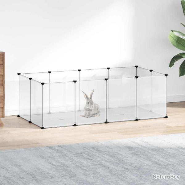 Cage pour petits animaux Transparent 144x74x46,5 cm PP et Acier