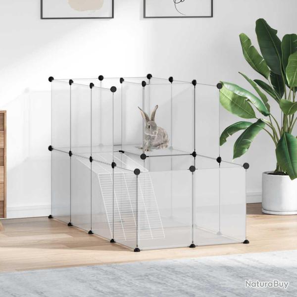 Cage pour petits animaux Transparent 142x74x93 cm PP et Acier