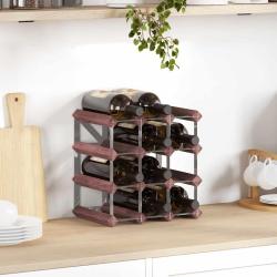 Casier &agrave; bouteilles pour 12 bouteilles Marron Bois pin solide