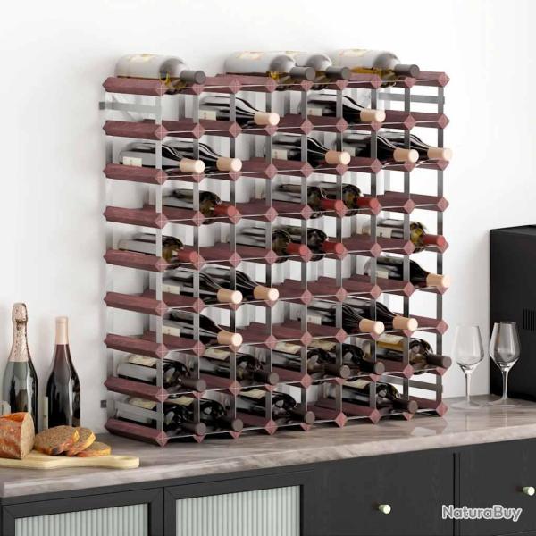 Casier � bouteilles pour 72 bouteilles Marron Bois pin solide