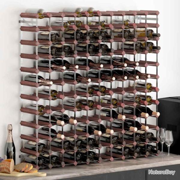 Casier � bouteilles pour 120 bouteilles Marron Bois pin solide