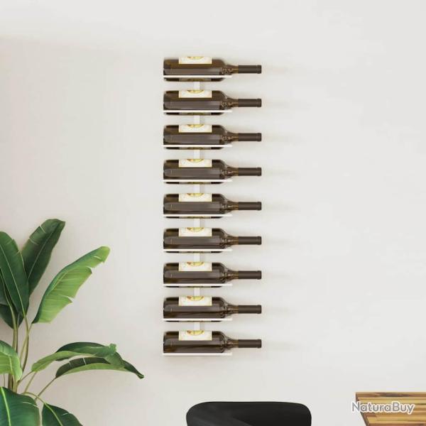 Casier � vin mural pour 9 bouteilles Blanc Fer