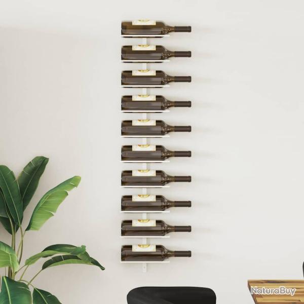 Casier � vin mural pour 10 bouteilles Blanc Fer