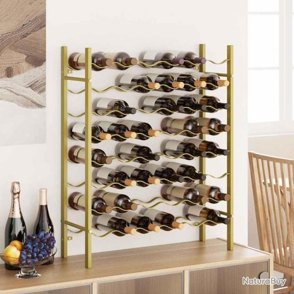 Casier � bouteilles pour 48 bouteilles Dor� M�tal