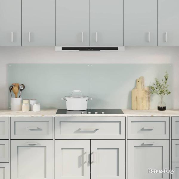 Cr�dence de cuisine 2 pcs Blanc 90 x 50 cm verre tremp�