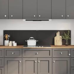 Cr&eacute;dence de cuisine 2 pcs Noir 90 x 40 cm verre tremp&eacute;