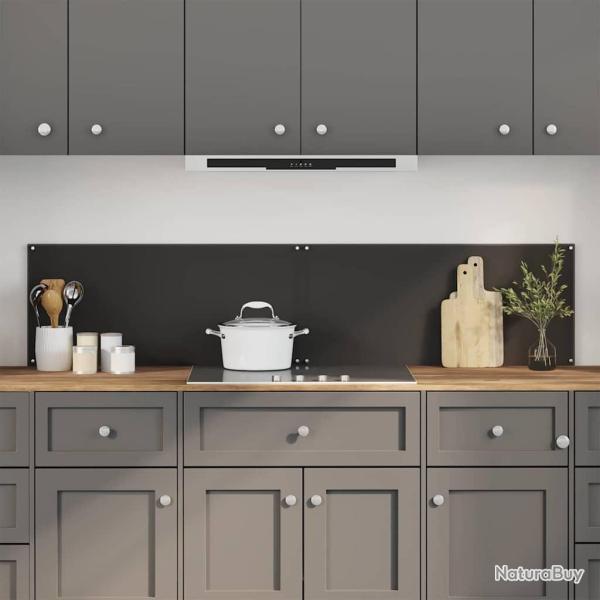 Cr�dence de cuisine 2 pcs Noir 90 x 40 cm verre tremp�