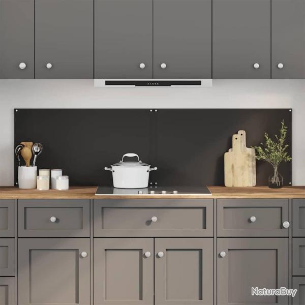 Cr�dence de cuisine 2 pcs Noir 90 x 50 cm verre tremp�