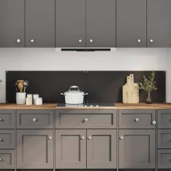 Cr&eacute;dence de cuisine 2 pcs Noir 100 x 40 cm verre tremp&eacute;