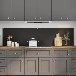Cr&eacute;dence de cuisine 2 pcs Noir 100 x 50 cm verre tremp&eacute;
