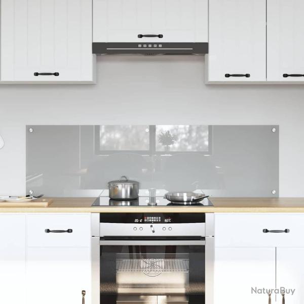 Cr�dence de cuisine 2 pcs Gris clair 70 x 40 cm verre tremp�