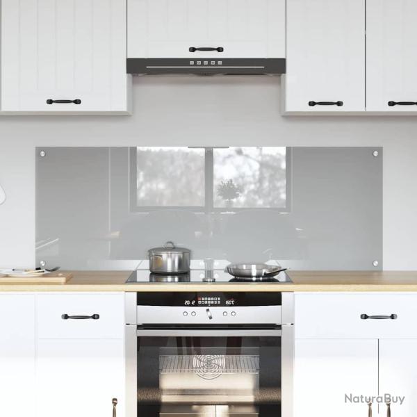 Cr�dence de cuisine 2 pcs Gris clair 70 x 50 cm verre tremp�
