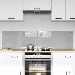 Cr&eacute;dence de cuisine 2 pcs Gris clair 80 x 40 cm verre tremp&eacute;