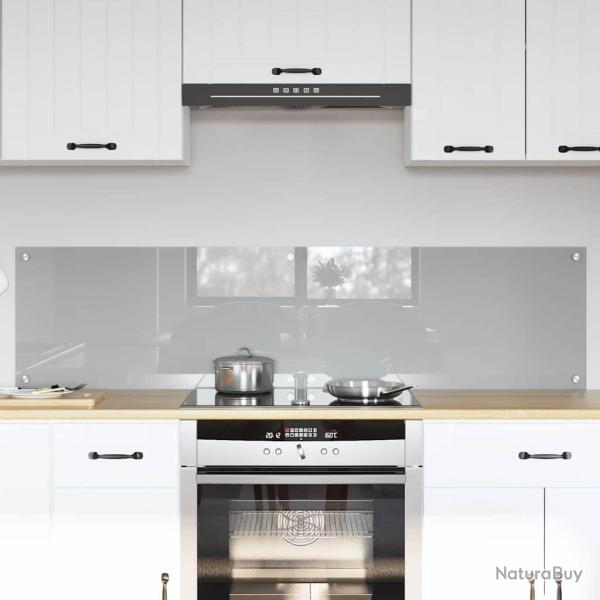 Cr�dence de cuisine 2 pcs Gris clair 80 x 40 cm verre tremp�
