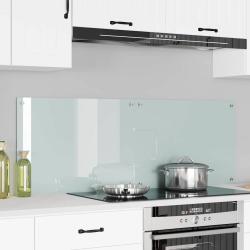 Cr&eacute;dence de cuisine 2 pcs Blanc 70 x 50 cm verre tremp&eacute;