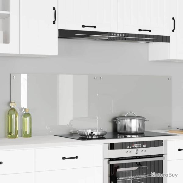 Cr�dence de cuisine 2 pcs Transparent 80 x 50 cm verre tremp�