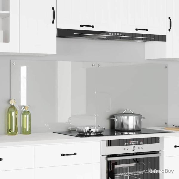 Cr�dence de cuisine 2 pcs Transparent 80 x 60 cm verre tremp�