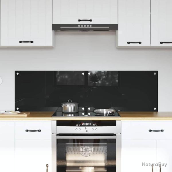 Cr�dence de cuisine 2 pcs Noir 70 x 40 cm verre tremp�