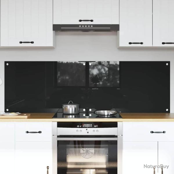 Cr�dence de cuisine 2 pcs Noir 80 x 50 cm verre tremp�