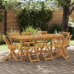 Chaises de bistrot d'ext&eacute;rieur 8 pcs Naturel 40 x 53 x 80 cm