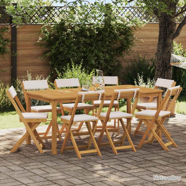 Chaises de bistrot d'ext�rieur 8 pcs Cr�me blanc