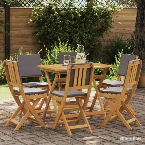 Chaises de bistrot d'ext�rieur 6 pcs Gris fonc� 38 x 46 x 85 cm